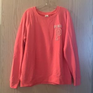 Pink crew neck sweatshirt boyfriend/oversized fit